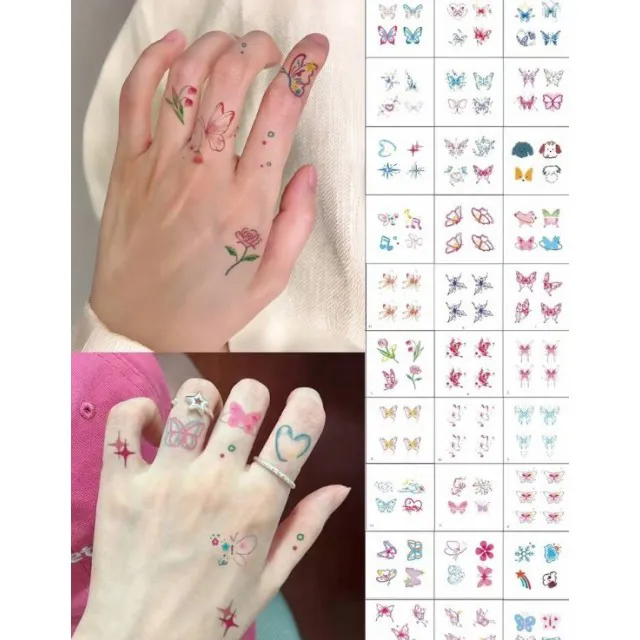 Set manjših tatujev za roke in prste B-3